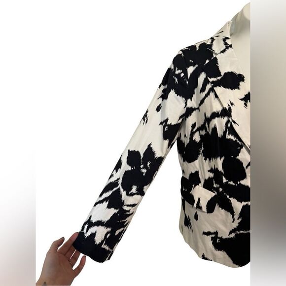 Sandro Cotton Floral Abstract Blazer Jacket - Picture 7 of 13